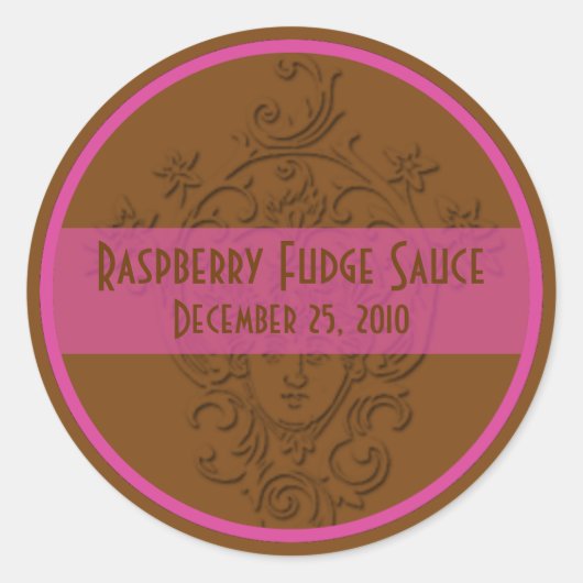 Chocolat Brown et framboise rose Étiquettes (Devant)