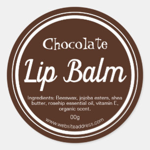Chocolat Brown foncé Plavé Pot à lèvres Étiquettes