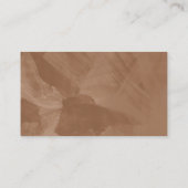 Chocolat Brown Paintbrush Stroke Carte de visite (Dos)