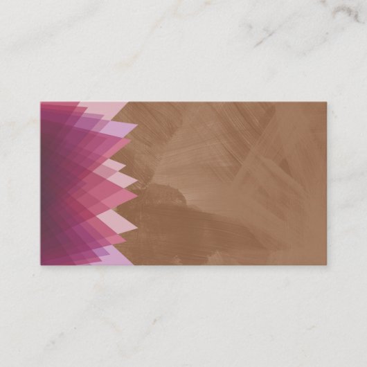 Chocolat Brown Paintbrush Stroke Carte de visite (Devant)