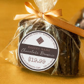 Chocolat Brownie Boulangerie Sticker rond