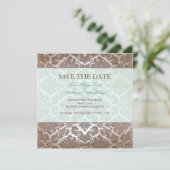 Chocolat brun damas enregistrer la carte de date (Debout devant)