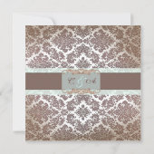 Chocolat brun damas enregistrer la carte de date (Dos)