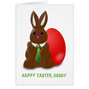 Chocolat Bunny Happy Pâques Daddy Carte de voeux