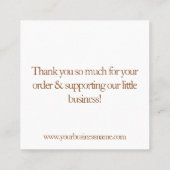 Chocolat Business Carte de remerciements (Dos)