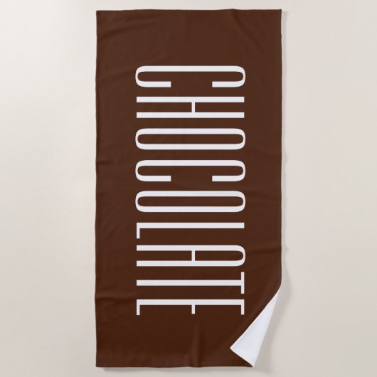Chocolat Candy Bar Plage serviette cadeau (Devant)