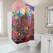 Chocolat Candyland Douche Rideau (En situation)
