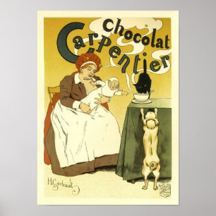 Chocolat Carpentier  Frans Adverteren Poster