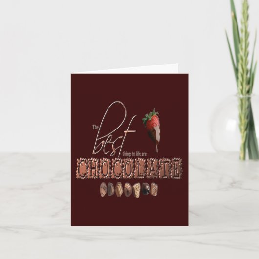 Chocolat - Carte pour notes (Devant)