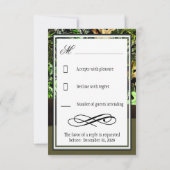 Chocolat Chasse Brown Camo Mariage RSVP Cartes (Dos)