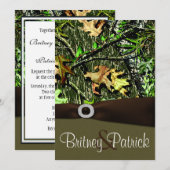 Chocolat Chasse Brown Invitations de mariage à la  (Devant / Derrière)