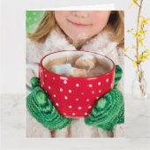 CHOCOLAT CHAUD ANNIVERSAIRE HIVER PETITES CARTES D (Fleur jaune)