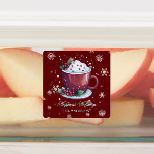 Chocolat Chaud de Noël Personnalisé Étiquette de C