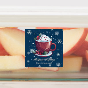 Chocolat Chaud de Noël Personnalisé Étiquette de C