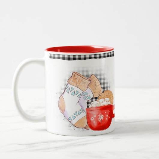 Chocolat Chaud Et Chaussettes Fuzzy Mug (Gauche)