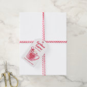 Chocolat chaud Étiquette Calories de Noël (Avec de la ficelle)