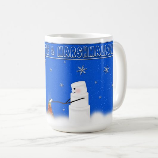 CHOCOLAT CHAUD & MARSHMALLOW MAN MUG - 15 oz. (Devant droit)