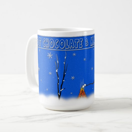 CHOCOLAT CHAUD & MARSHMALLOW MAN MUG - 15 oz. (Devant gauche)
