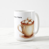 Chocolat Chaud Marshmallow Tasse sur une Tasse (Devant droit)