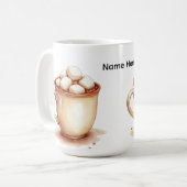 Chocolat Chaud Marshmallow Tasse sur une Tasse (Devant gauche)