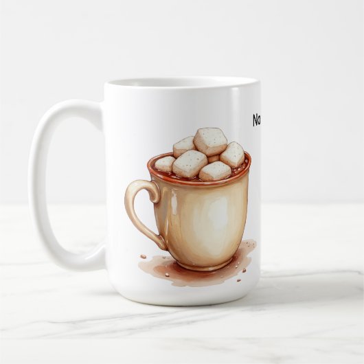 Chocolat Chaud Marshmallow Tasse sur une Tasse (Gauche)