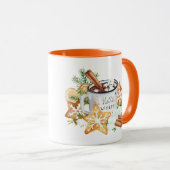 Chocolat chaud Marshmallows Orange Wreath Mug (Devant droit)