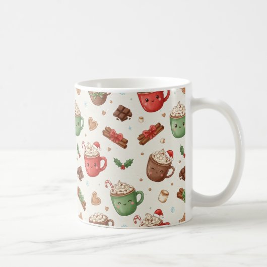 Chocolat Chaud Mignon Motif – Tasses Illustrées Fe (Droite)