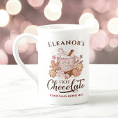 Chocolat chaud Nom d'os rose Chine Mug de Noël