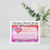 Chocolat Cherry Valentine Martini Recette Carte po (Debout devant)