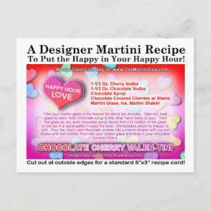 Chocolat Cherry Valentine Martini Recette Carte po