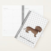 Chocolat Cheveux Courte Dachshund Dessin Chien & T (Devant avec enveloppe)