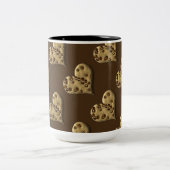 Chocolat Chip Coeurs de biscuits Motif Mug de café (Centre)