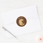 Chocolat Chip Cookie Bite Classic Round Sticker (Enveloppe)