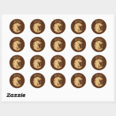 Chocolat Chip Cookie Bite Classic Round Sticker (Feuille)