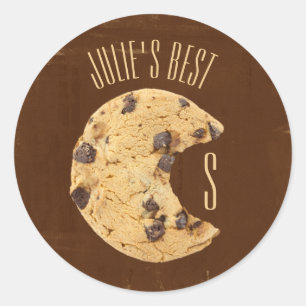 Chocolat Chip Cookie Bite Classic Round Sticker