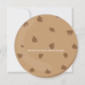 Chocolat Chip COOKIE Invitations de fête d'anniver (Dos)