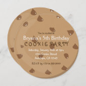 Chocolat Chip COOKIE Invitations de fête d'anniver (Devant / Derrière)