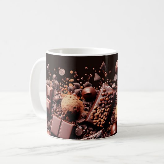 Chocolat Chocolat Chocolat Chaud Mug (Devant gauche)