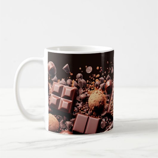 Chocolat Chocolat Chocolat Chaud Mug (Gauche)