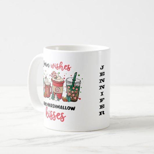 Chocolat Chocolat de Noël rétro Mug (Devant gauche)