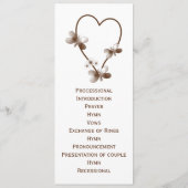 Chocolat Coeur Et Papillons Programme De Mariage (Dos)