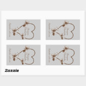 Chocolat Coeur Et Papillons Vin Étiquette Bouteill (Feuille)