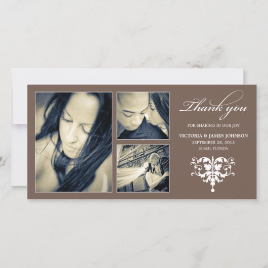 CHOCOLAT COLLAGE FORMEL | CARTE DE REMERCIEMENTS m (Devant)