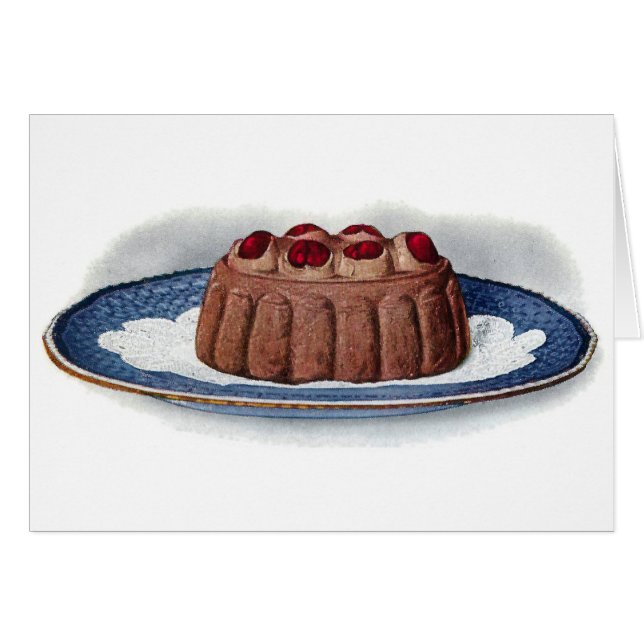 Chocolat Crème Bavaroise Dessert Vintage (Devant horizontal)