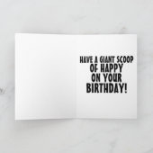 CHOCOLAT CRÈME DE GLACE CONE HEUREUSE CARTE D'ANNI (Intérieur)