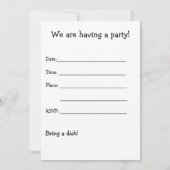 Chocolat Crème de glace Sundae Party Invitation (Dos)