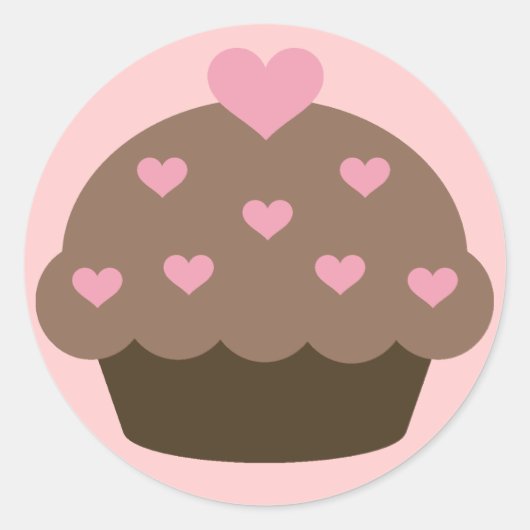 Chocolat Cupcake Love Stickers (Devant)