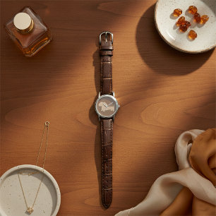 Chocolat Dachshund Montre En Cuir Brown Dachshund