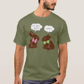 Chocolat de lapin de Pâques amusant T-shirt (Devant)