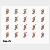 Chocolat de Noël en forme de bas autocollant (Feuille)